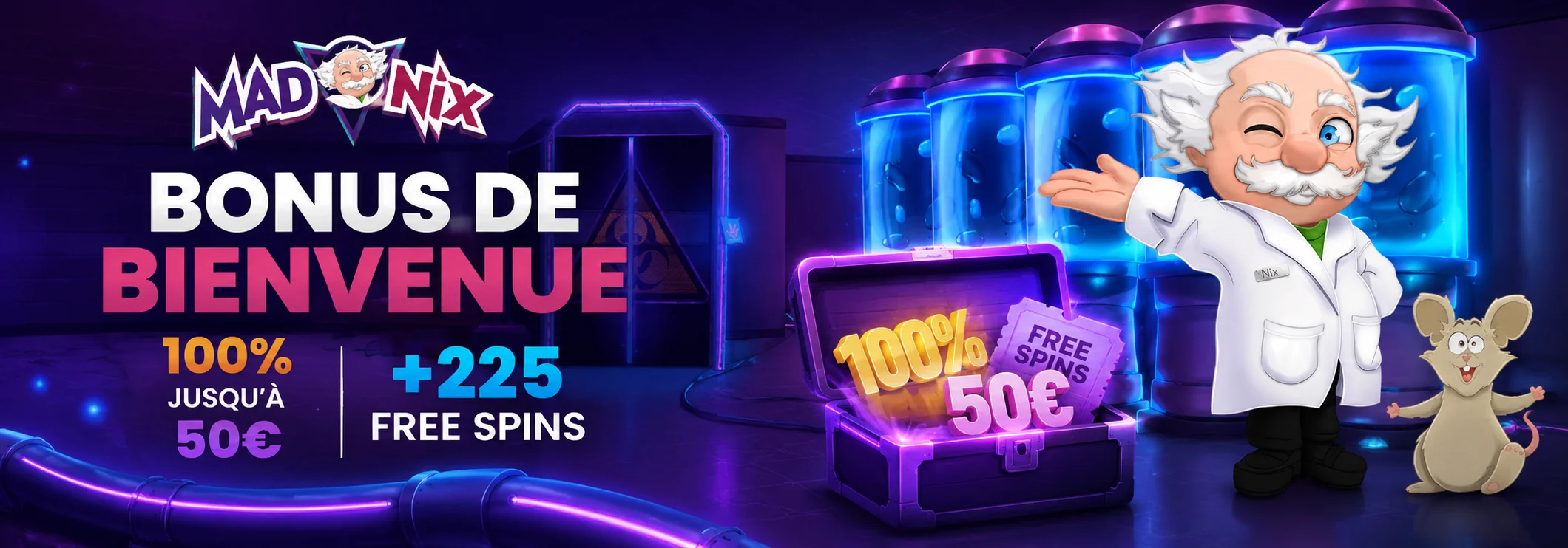 Bonus de bienvenue du casino Madnix
