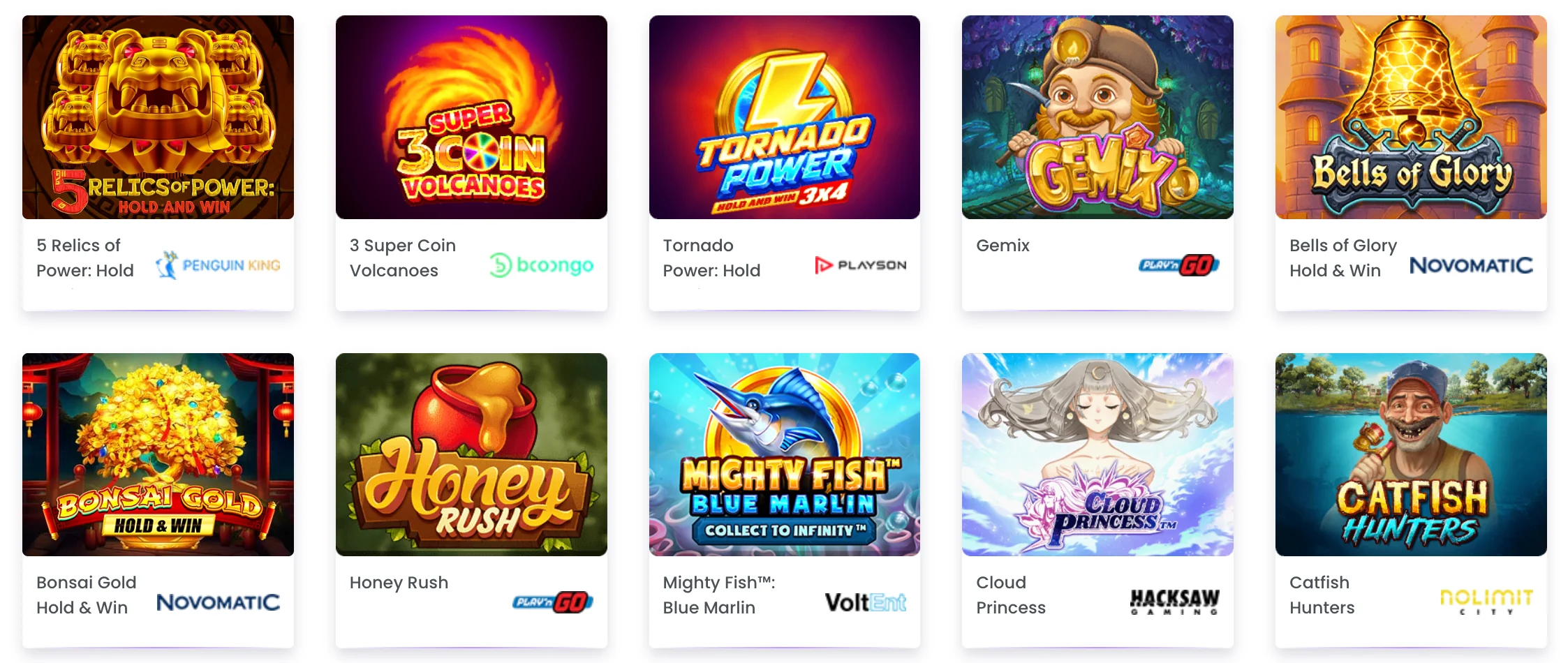 Catalogue de jeux Madnix Casino